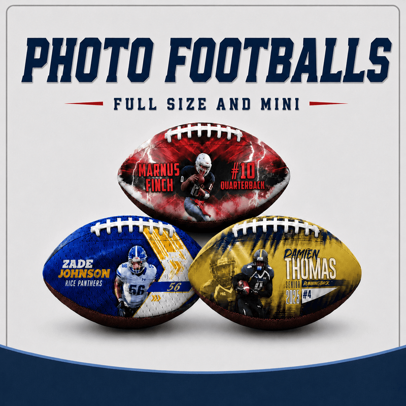 Custom photo football, the best gift for a high school football player