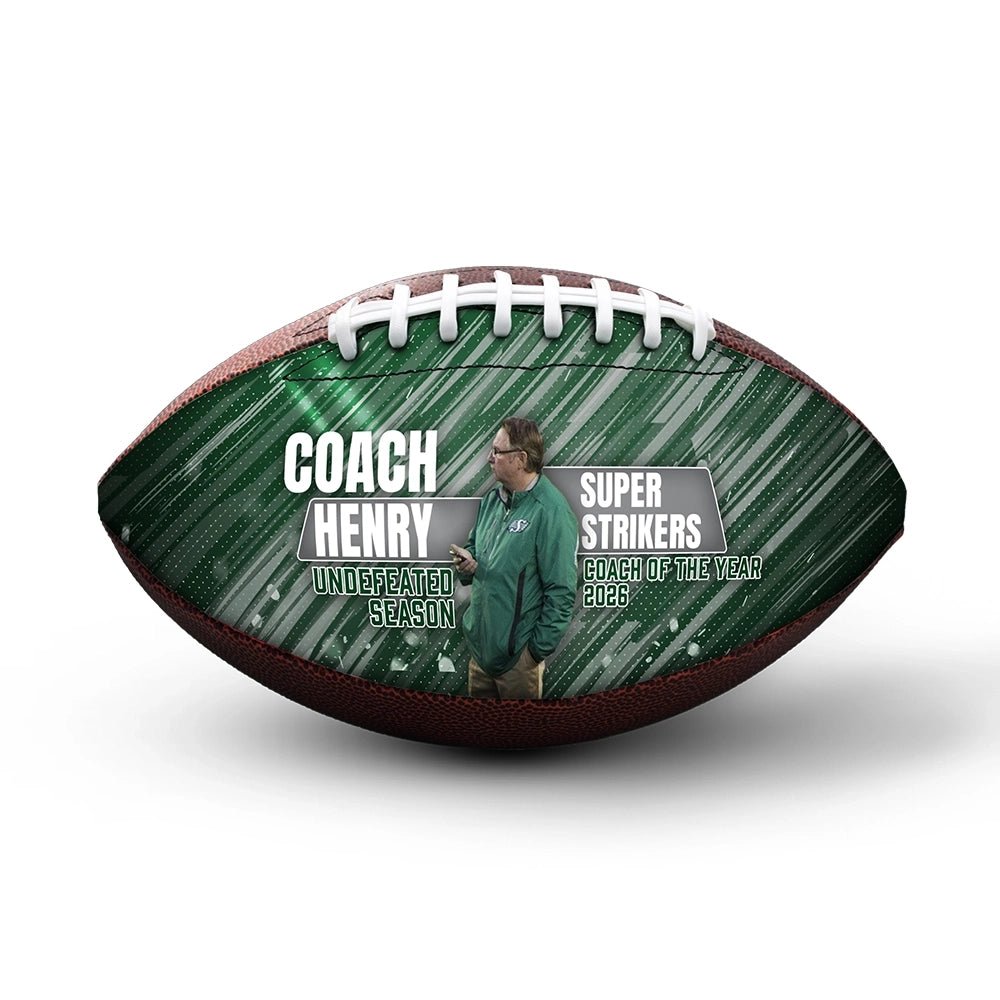 Custom coach gift football - 1 Panel - Scrimmage