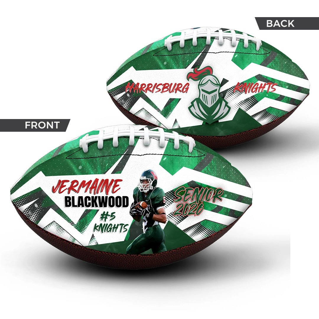 Custom 9-inch senior football - 2 Panel - Start From Scratch