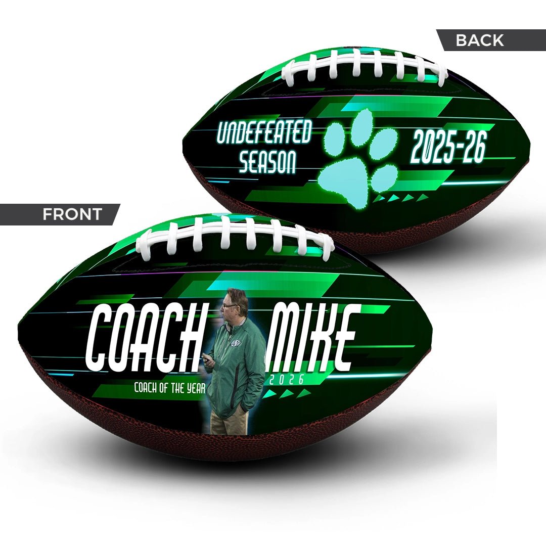Custom coach gift football - 2 Panel - Halftime