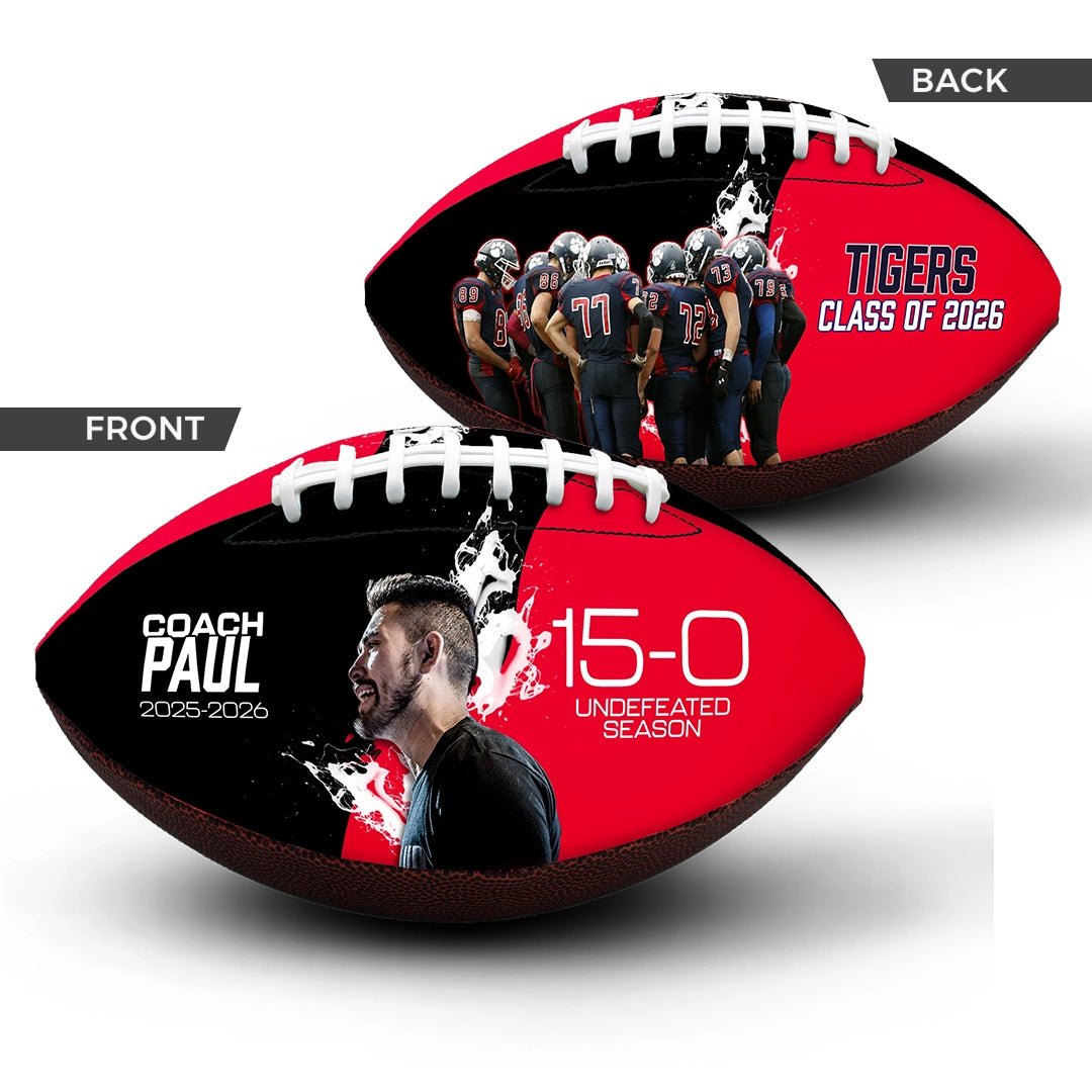 Custom coach gift football - 2 Panel - Head to Head