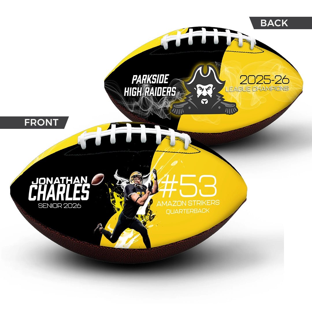 Custom player gift football - 2 Panel - Record Setter