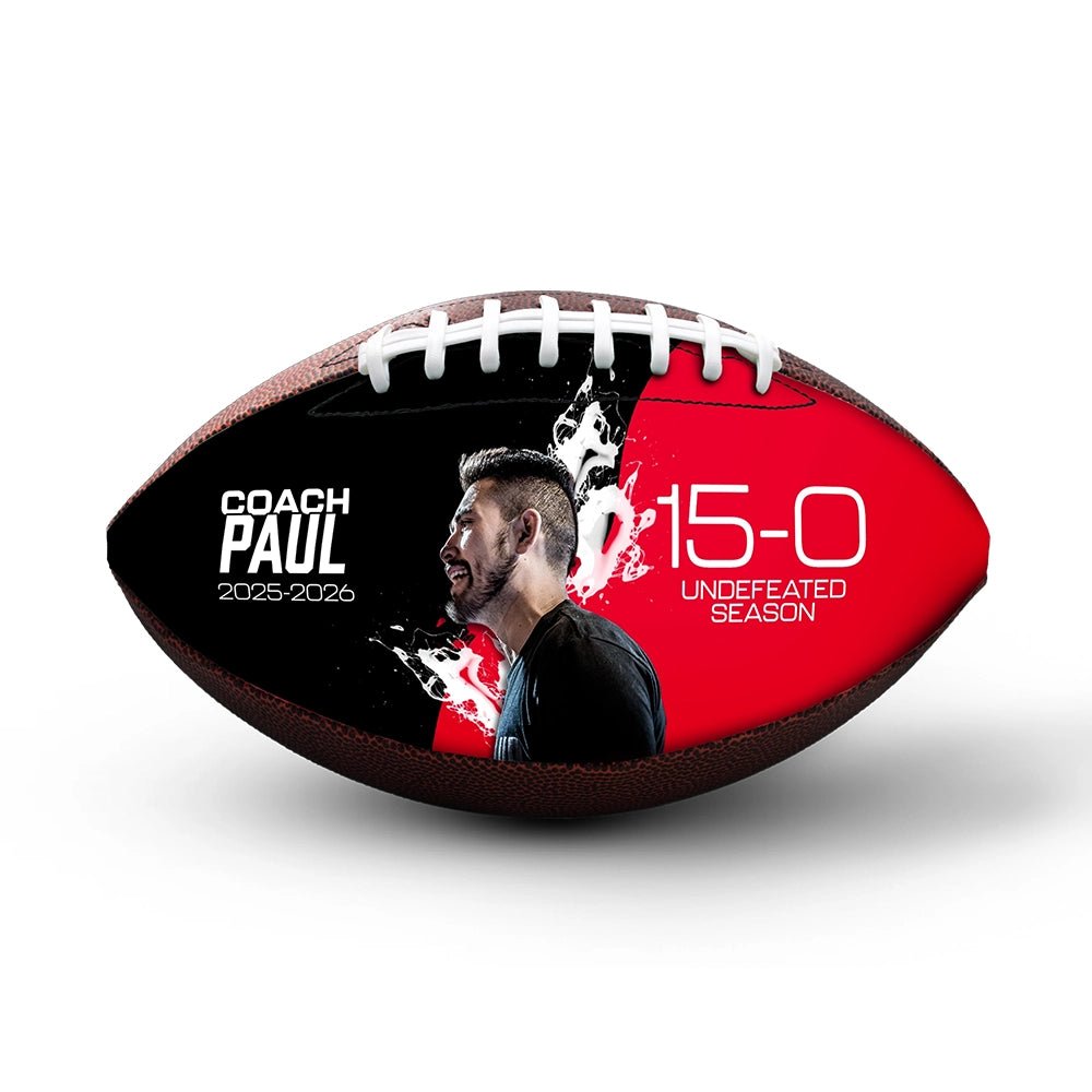Custom 9-inch coach gift football - 1 Panel - Head to Head