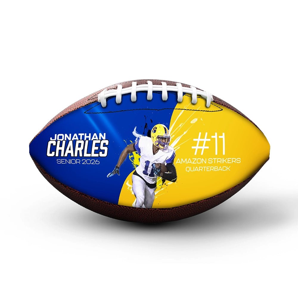 Custom 9-inch senior football - 1 Panel - Head To Head