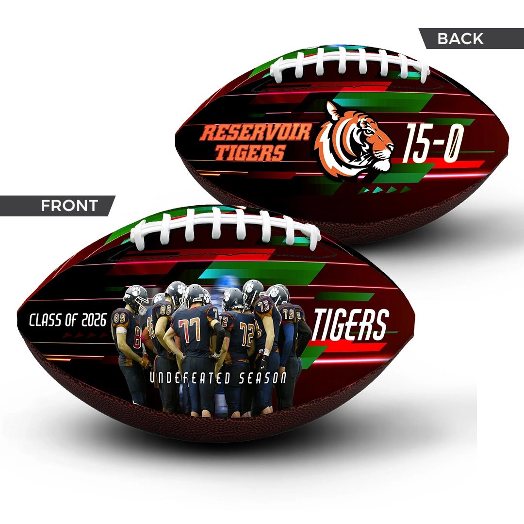 Custom 9-inch championship football - 2 Panel - Halftime