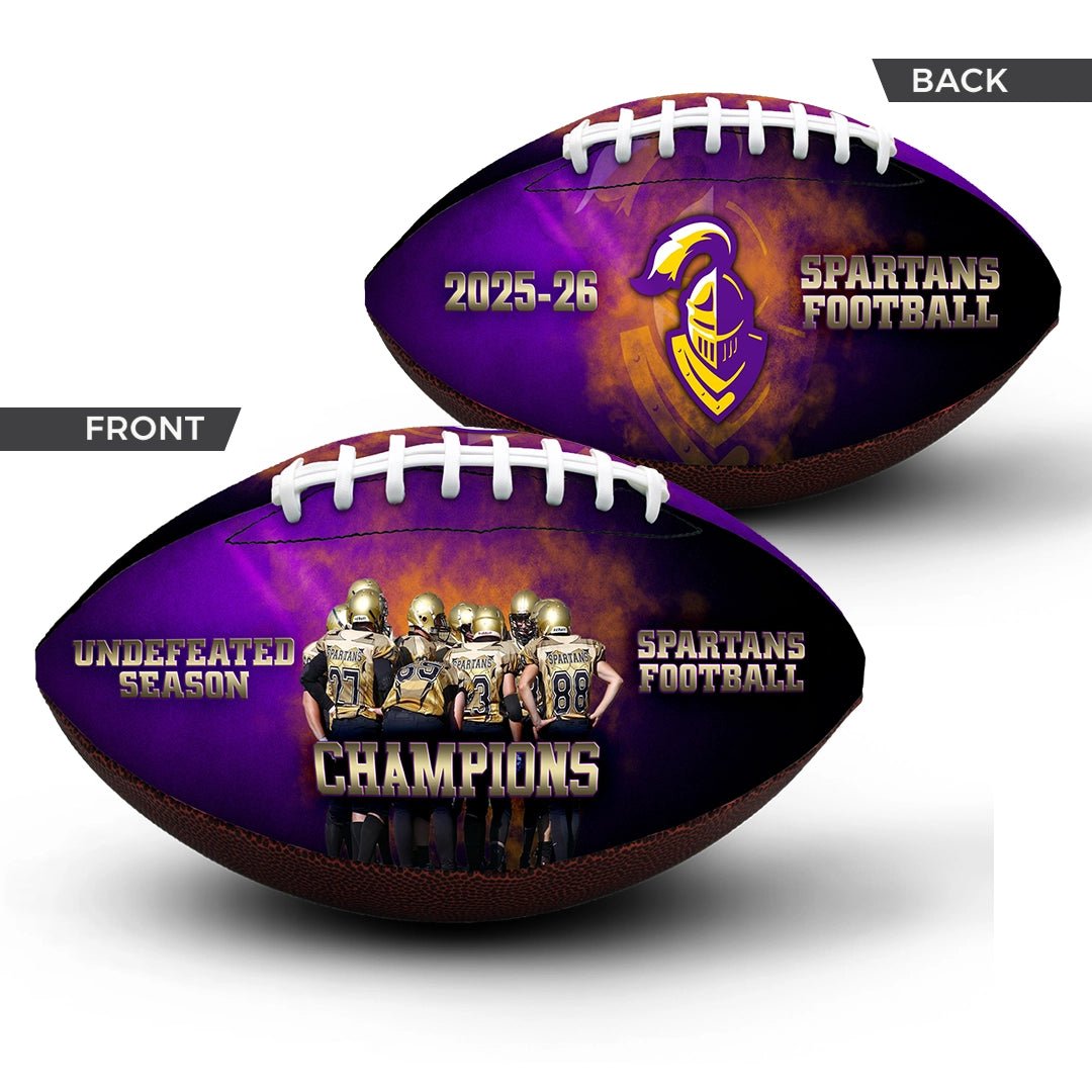 Custom 9-inch championship football - 2 Panel - Team Spirit
