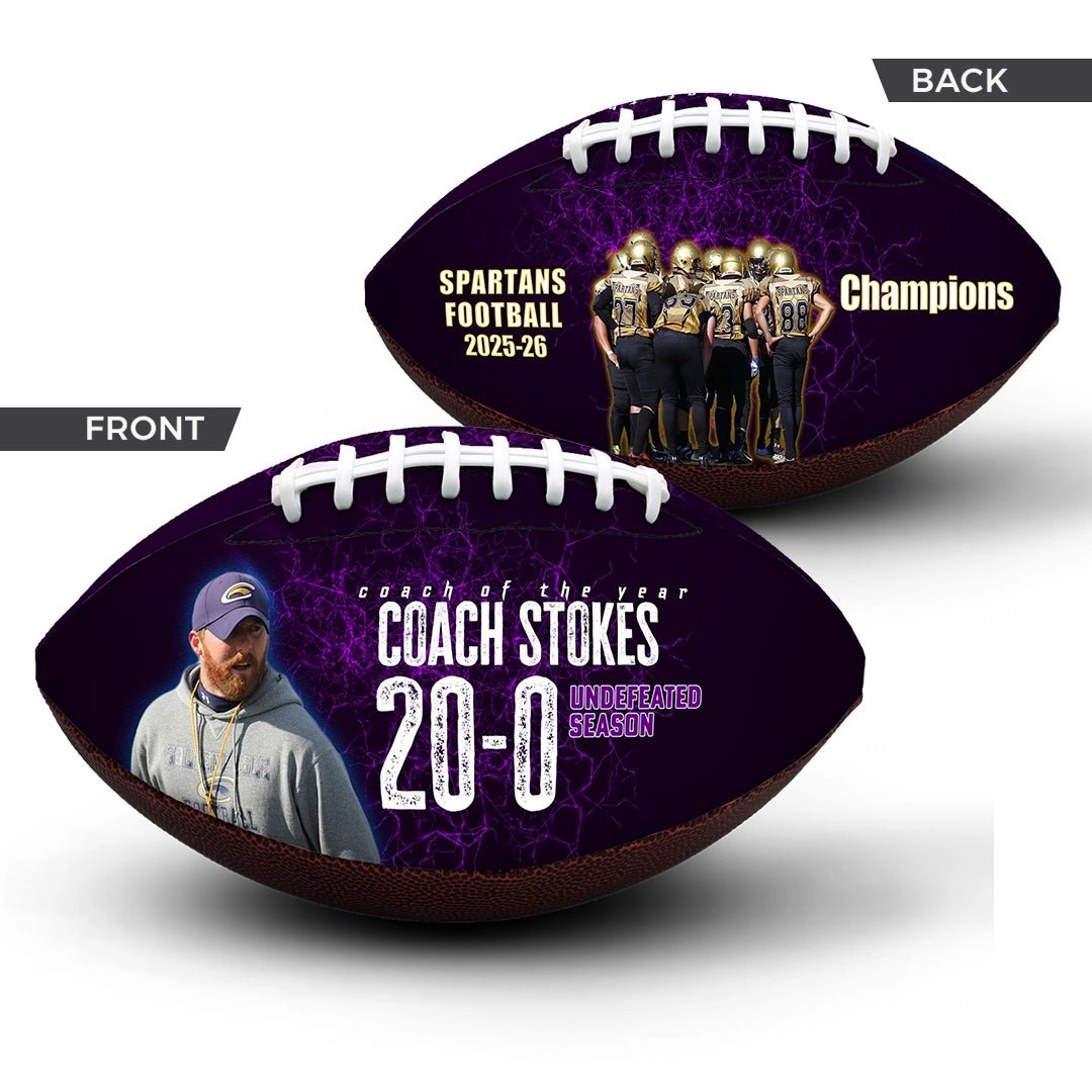 Custom 9-inch coach gift football - 2 Panel - Record Setter