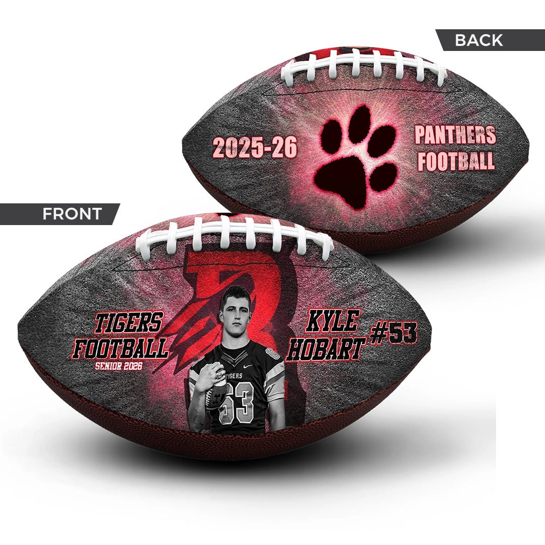 Custom 9-inch senior football - 2 Panel - Scrimmage