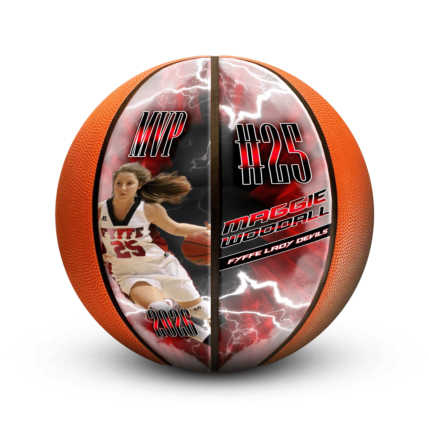 Custom milestone basketball - Vertical - 2 Panel - Swish