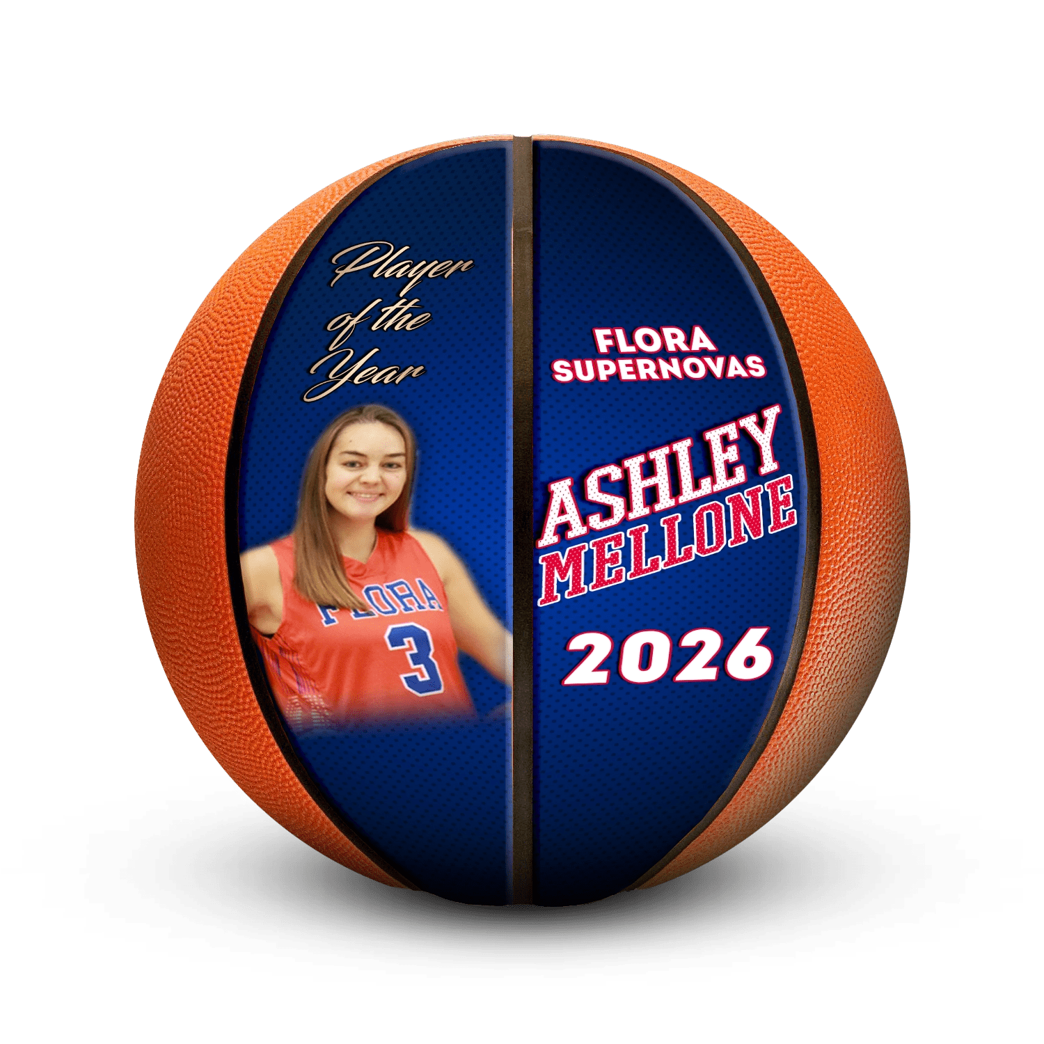 Custom milestone mini basketball - Vertical - 2 Panel - Thunderstorm