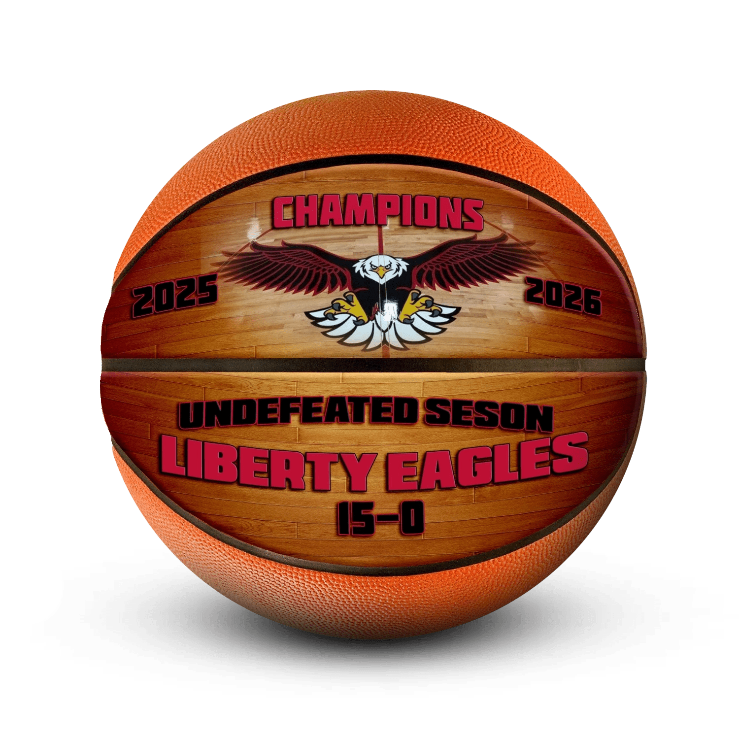 Custom logo mini basketball - Horizontal - 2 Panel - Crossover