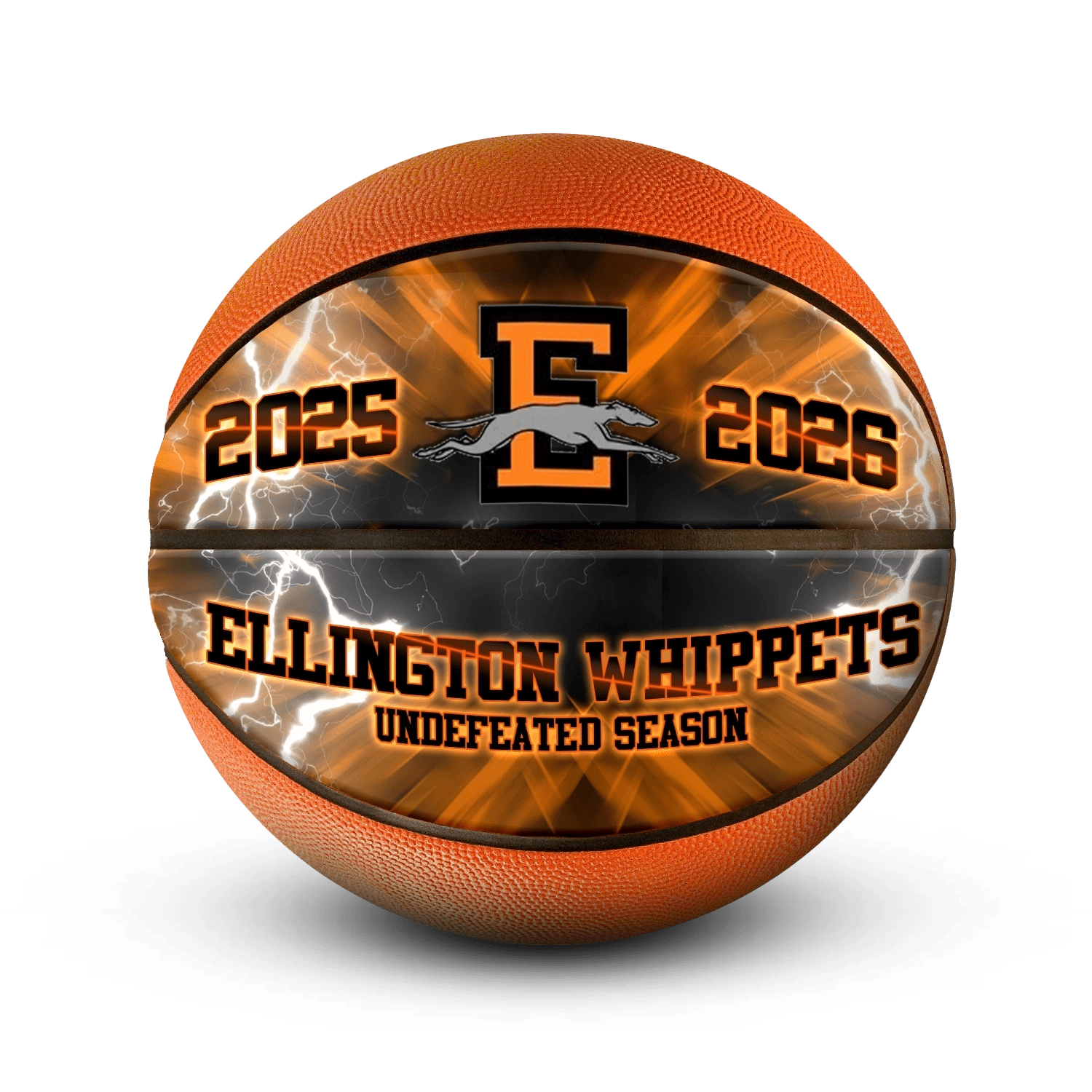 Custom logo mini basketball - Horizontal - 2 Panel - Swish