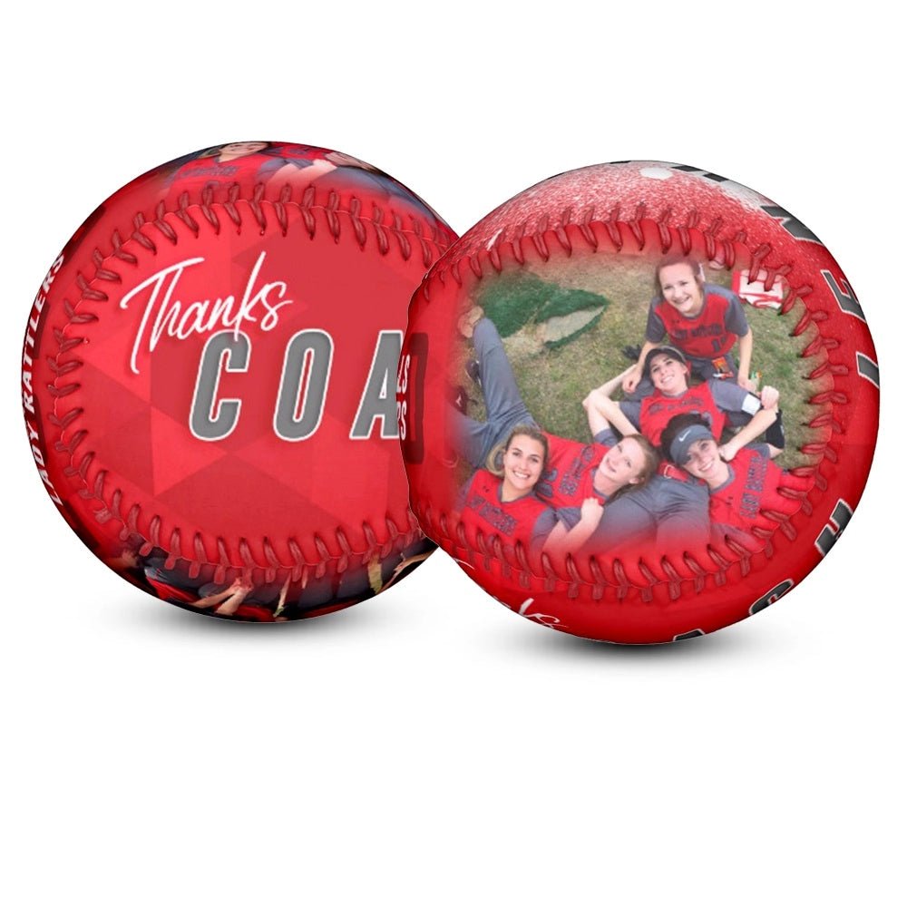 Custom coach gift softball - Double Play
