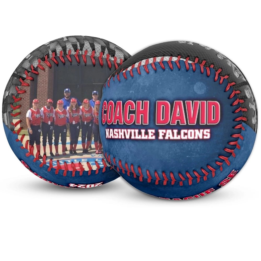 Custom coach gift softball - Bullpen