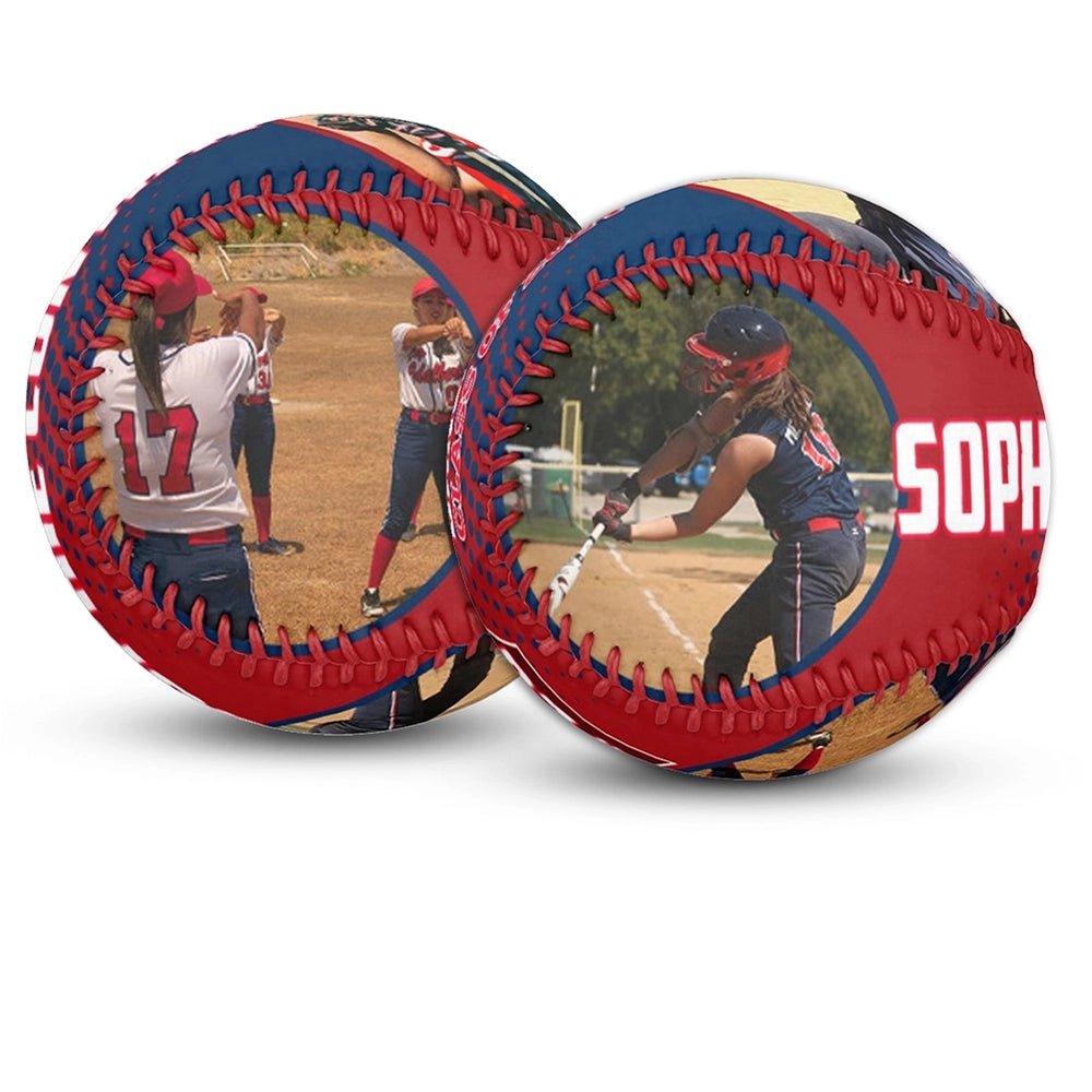 Custom player gift softball - Double Play