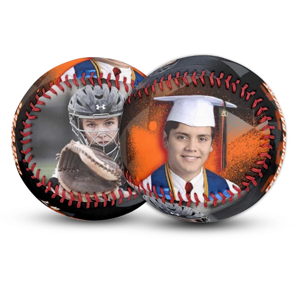 Custom graduation baseball - Navy Blue