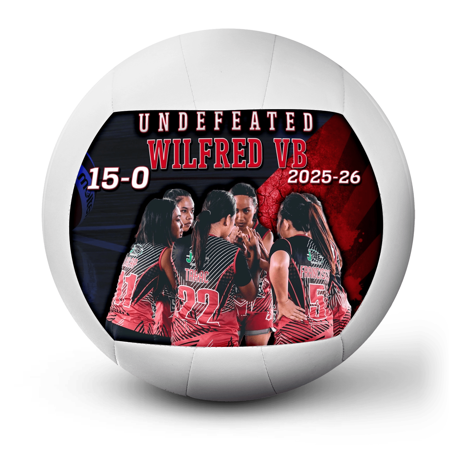 Custom team volleyball - 1 Panel - Fire Starter