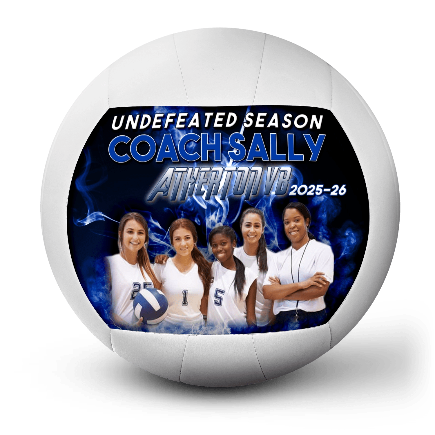 Custom coach gift volleyball - 1 Panel - Firefly