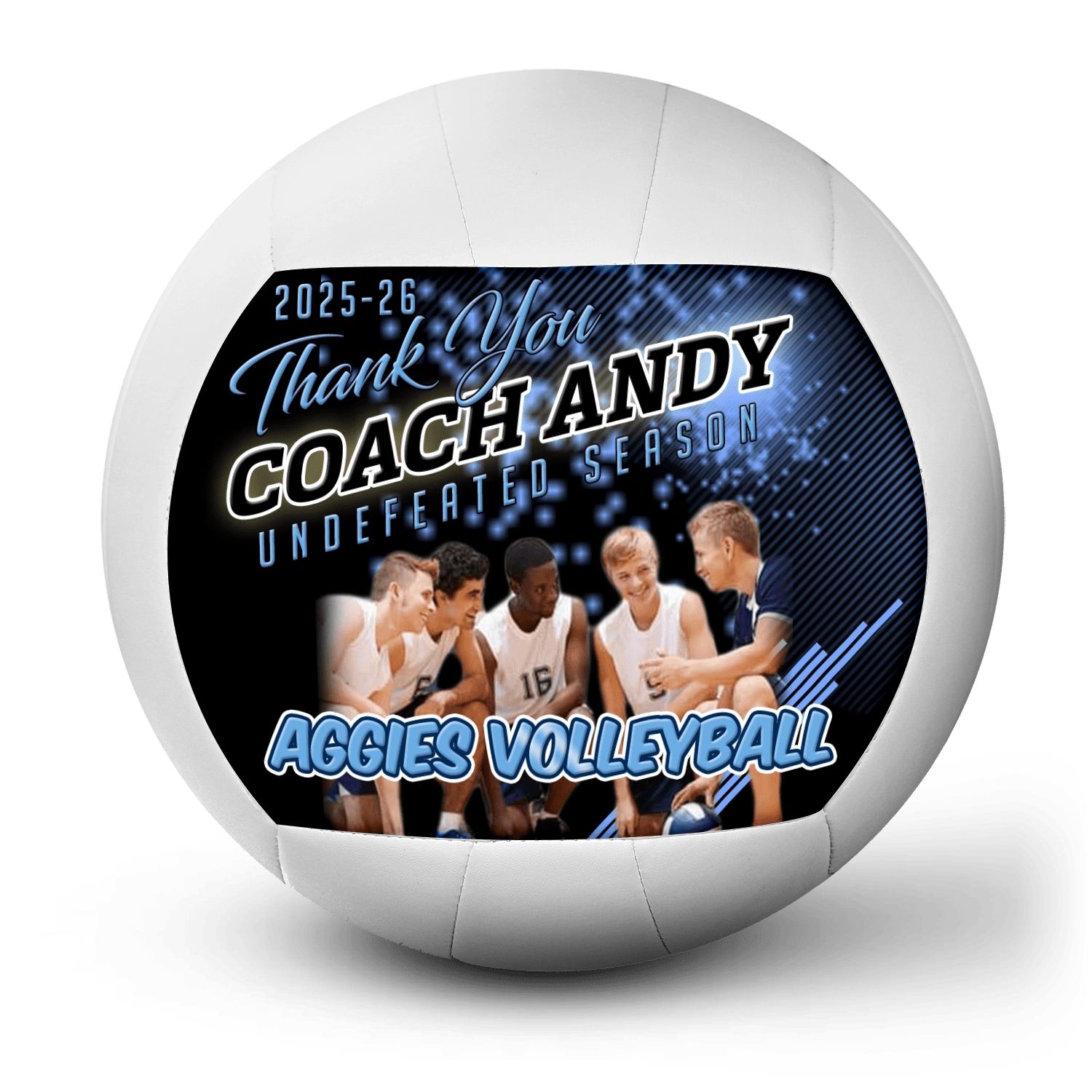 Custom coach gift volleyball - 1 Panel - Playmaker