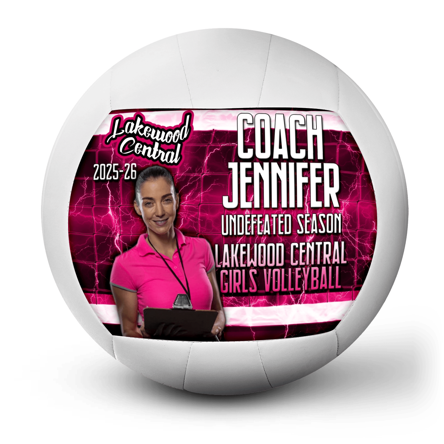 Custom coach gift volleyball - 1 Panel - Sprint