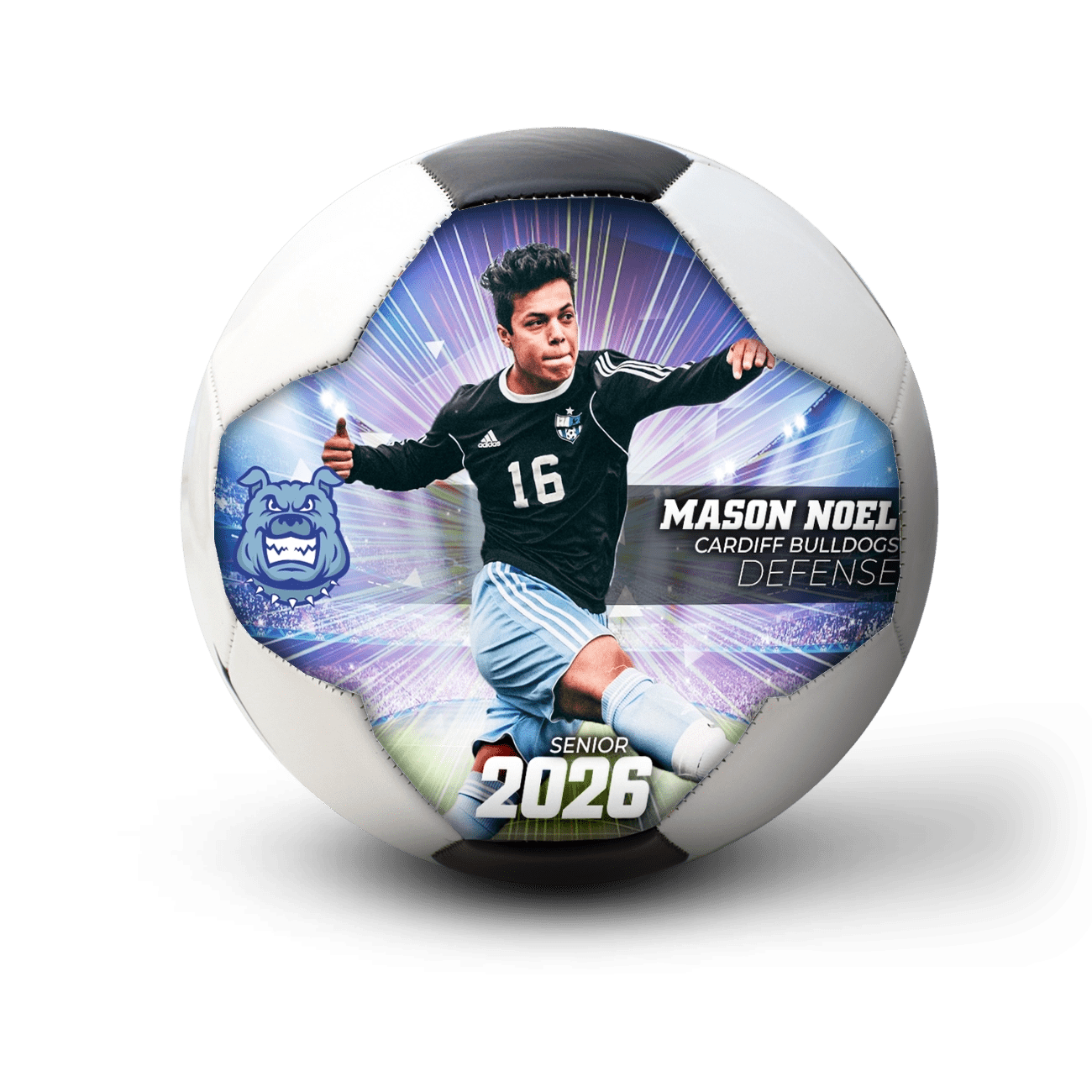 Custom player gift soccer ball - 1 Panel - Earthquake