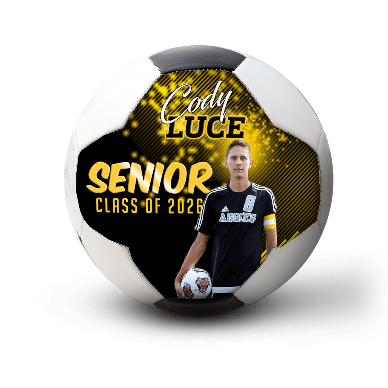 Custom player gift soccer ball - 1 Panel - Fury