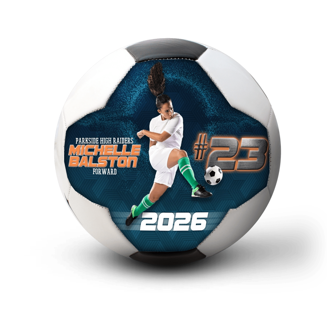 Custom player gift soccer ball - 1 Panel - Slice