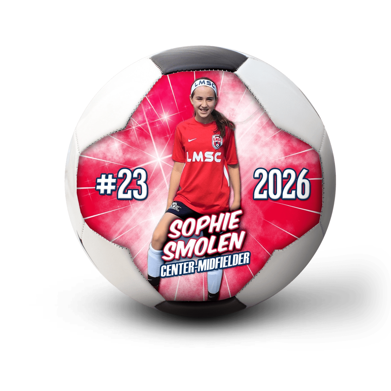 Custom player gift soccer ball - 1 Panel - Thunderstorm