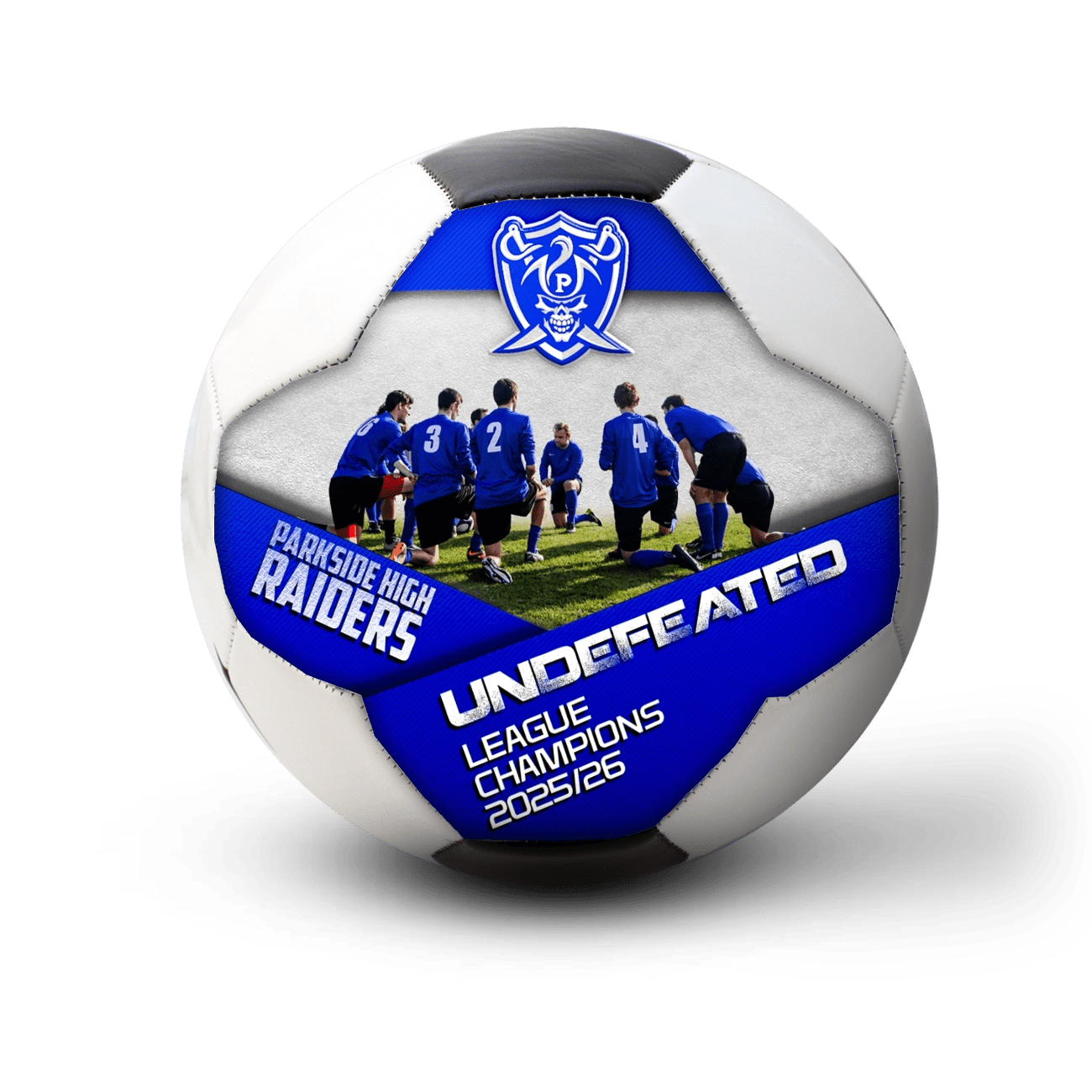 Custom size 3 team soccer ball - 1 Panel - Firefly