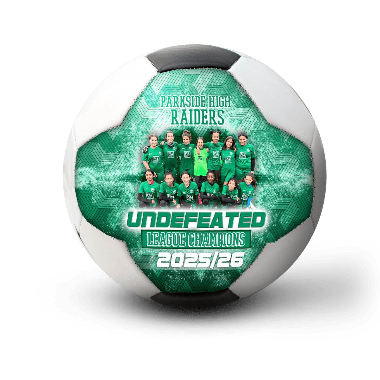 Custom size 3 team soccer ball - 1 Panel - Slice