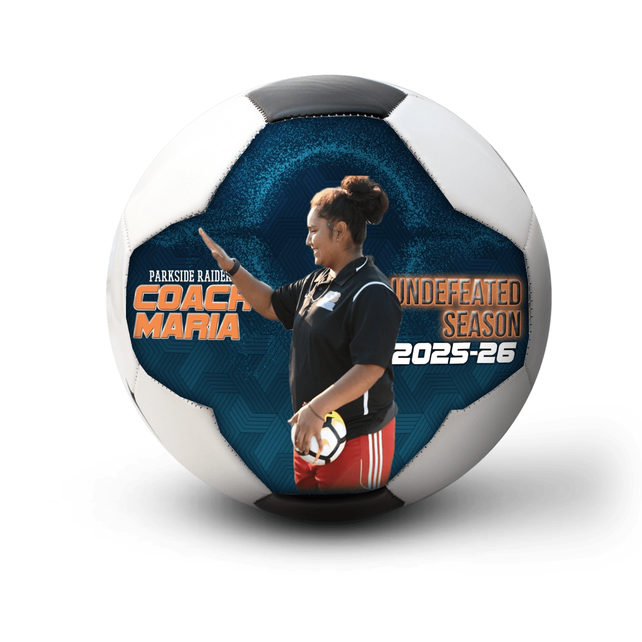 Custom size 3 coach gift soccer ball - 1 Panel - Slice
