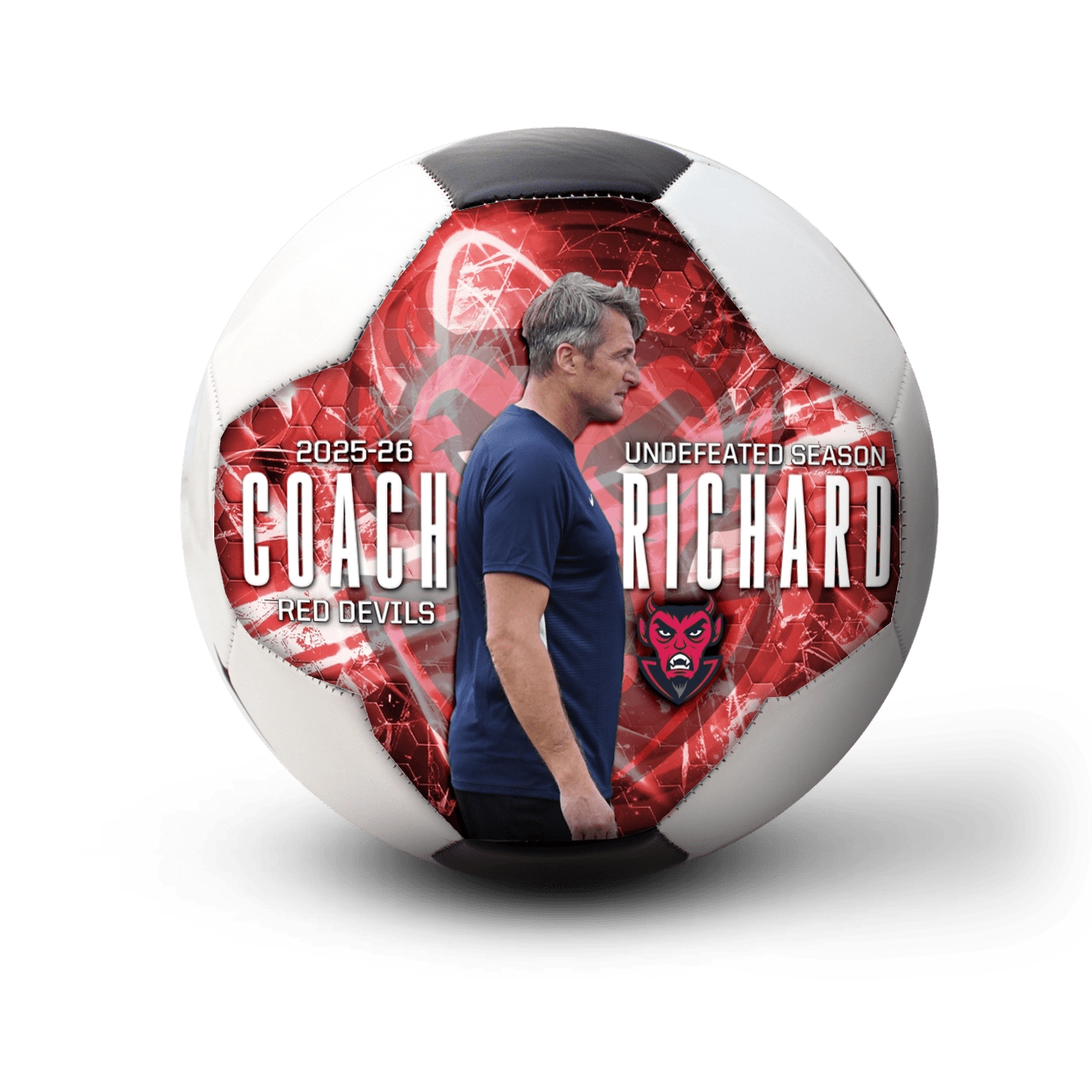 Custom size 3 coach gift soccer ball - 1 Panel - Start From Scratch