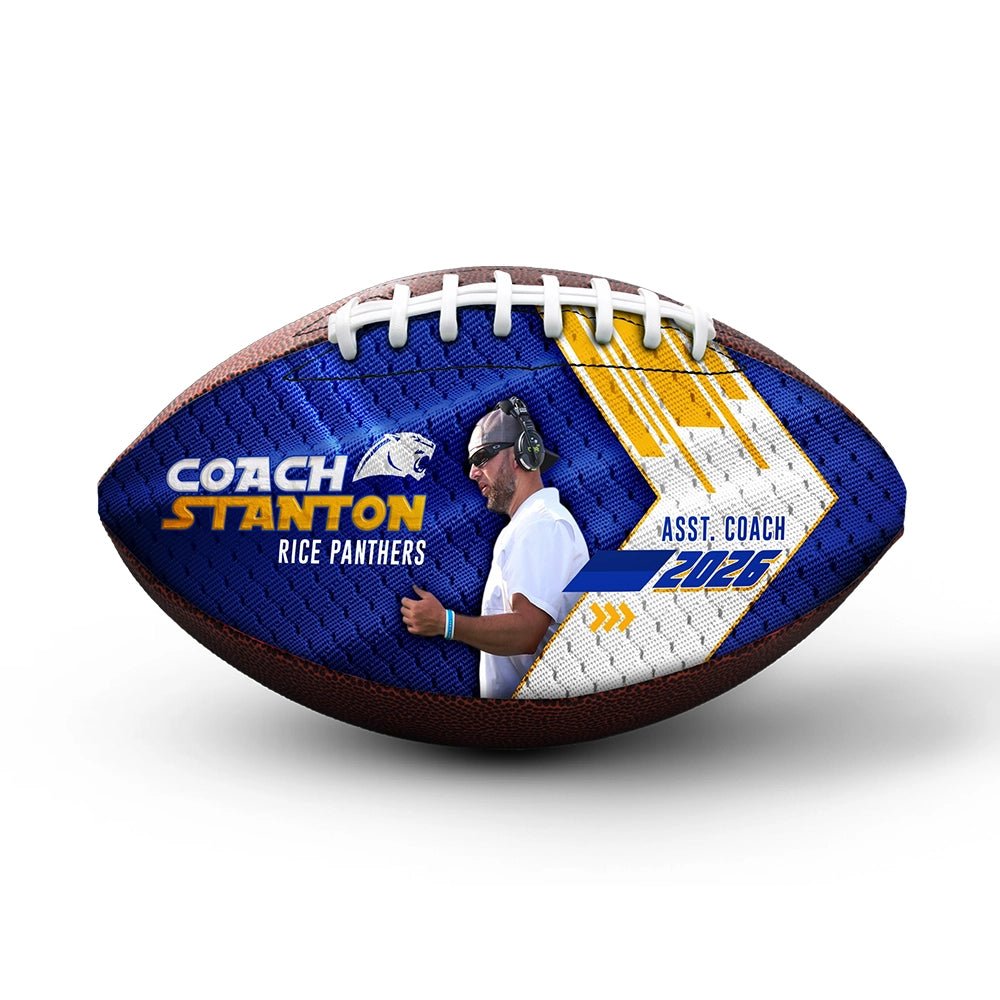 Custom coach gift football - 1 Panel - Earthquake
