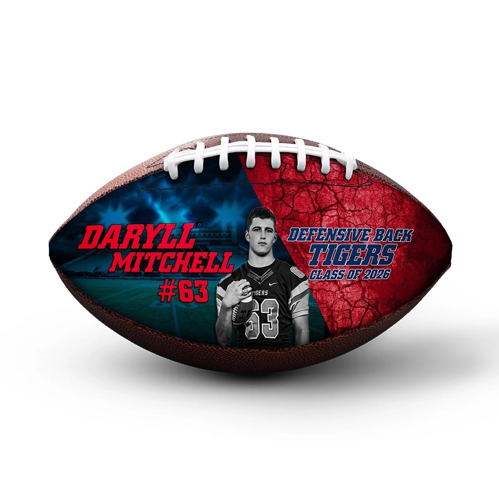 Custom 9-inch senior football - 1 Panel - Touchdown