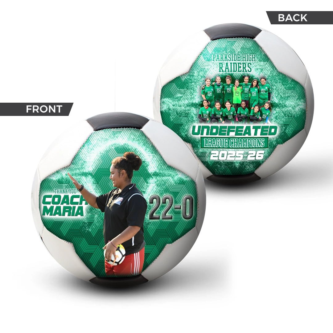 Custom coach gift soccer ball - 2 Panel - Slice