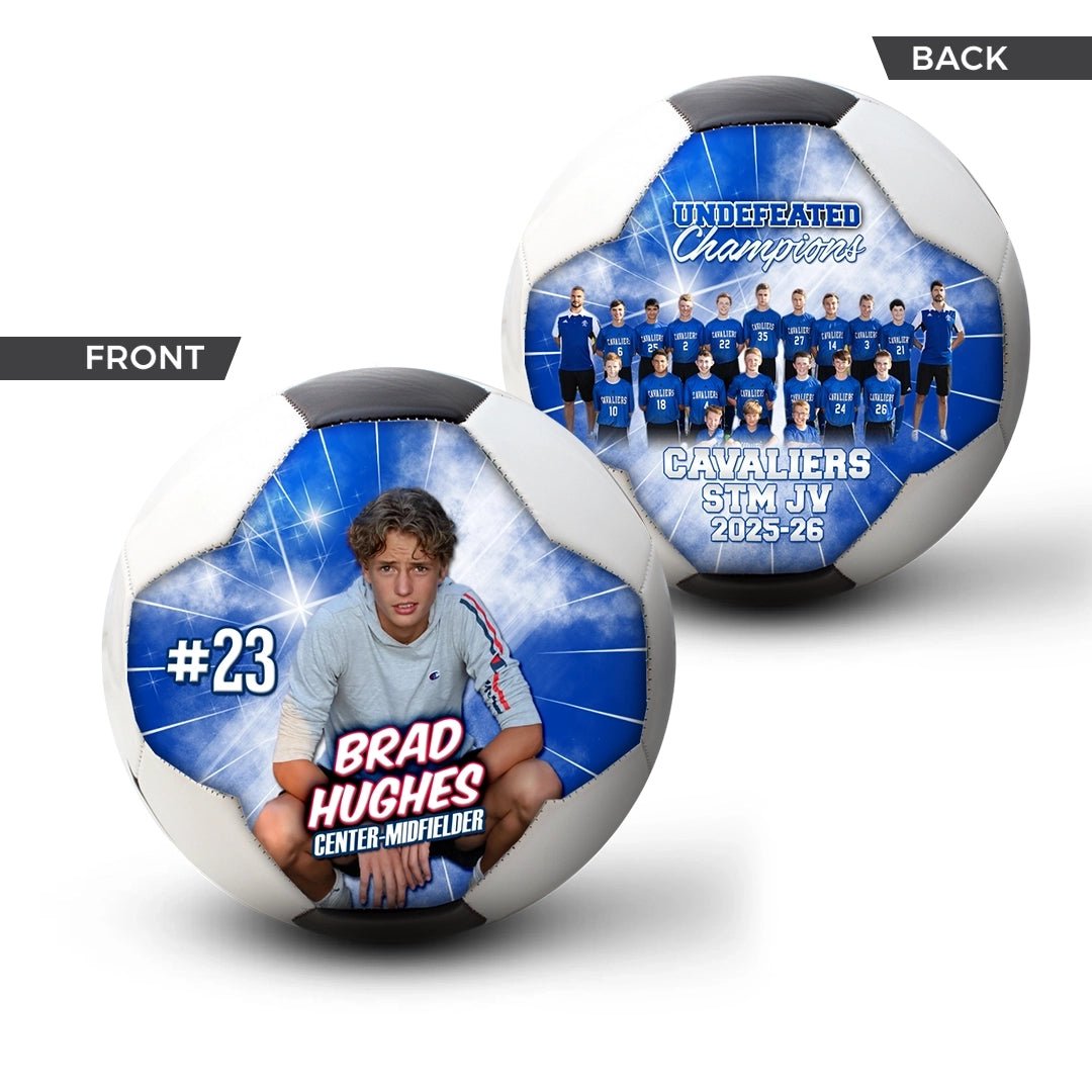 Custom player gift soccer ball - 2 Panel - Thunderstorm