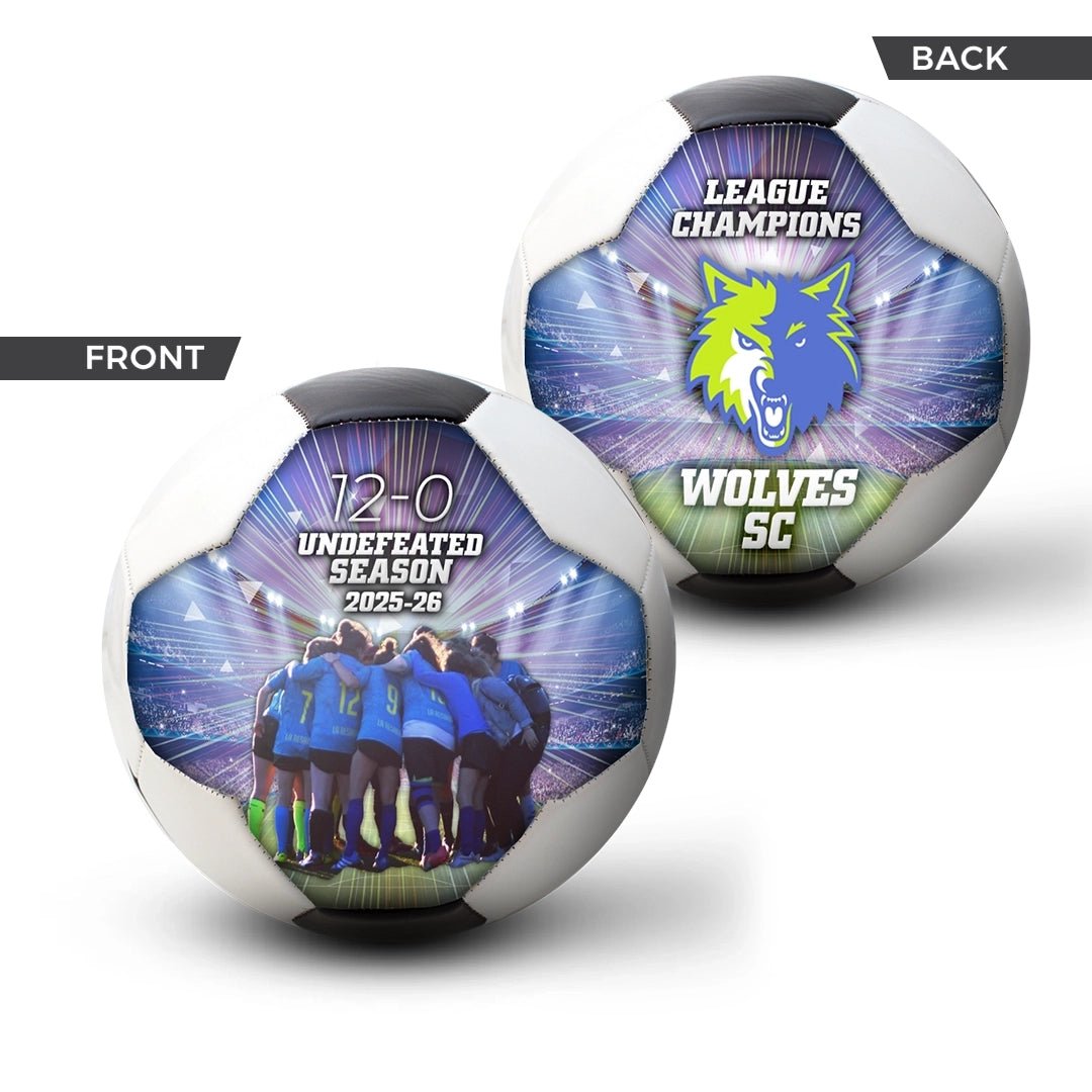 Custom team soccer ball - 2 Panel - Burst