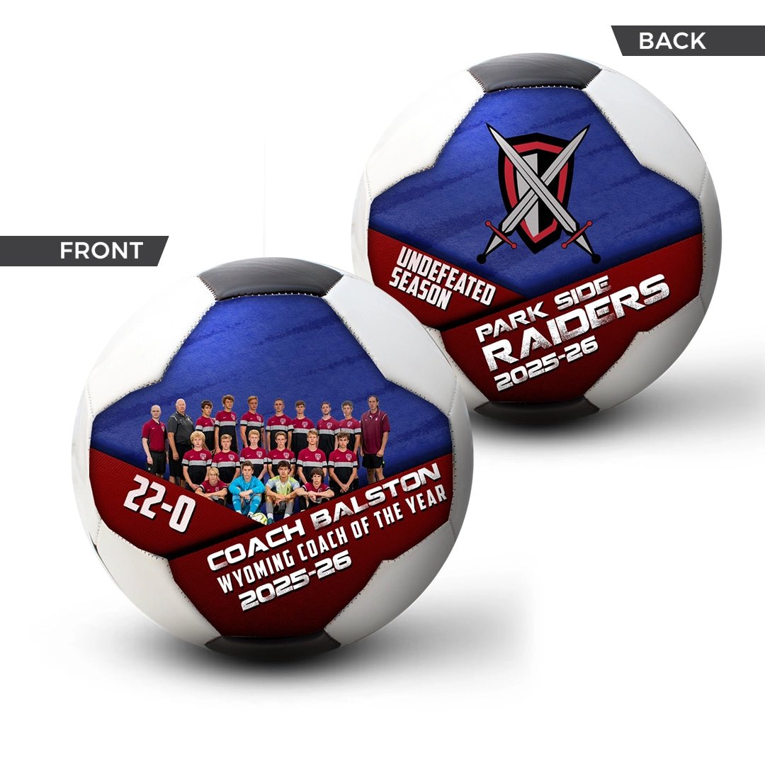 Custom size 3 coach gift soccer ball - 2 Panel - Firefly