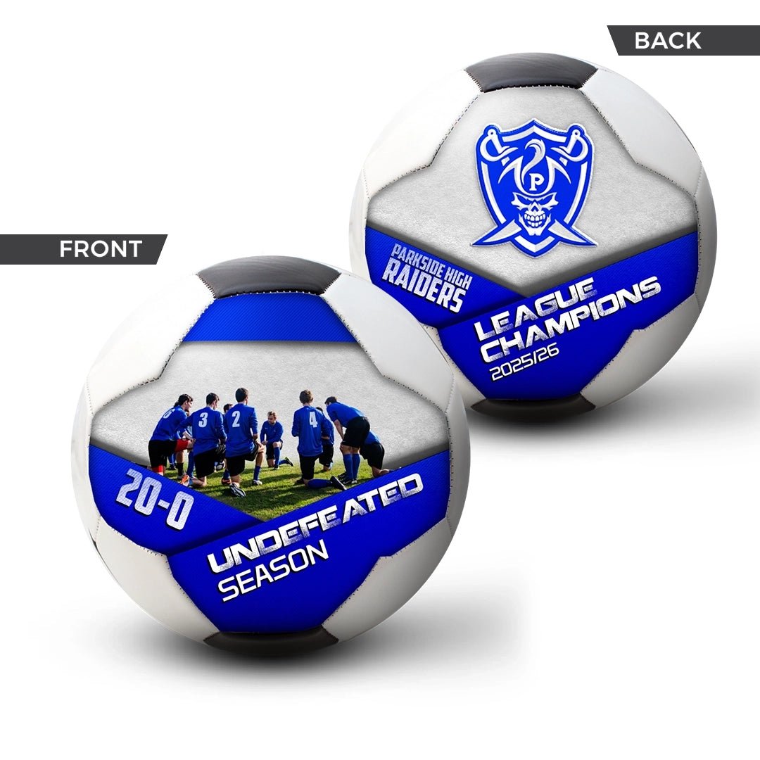 Custom size 3 team soccer ball - 2 Panel - Firefly