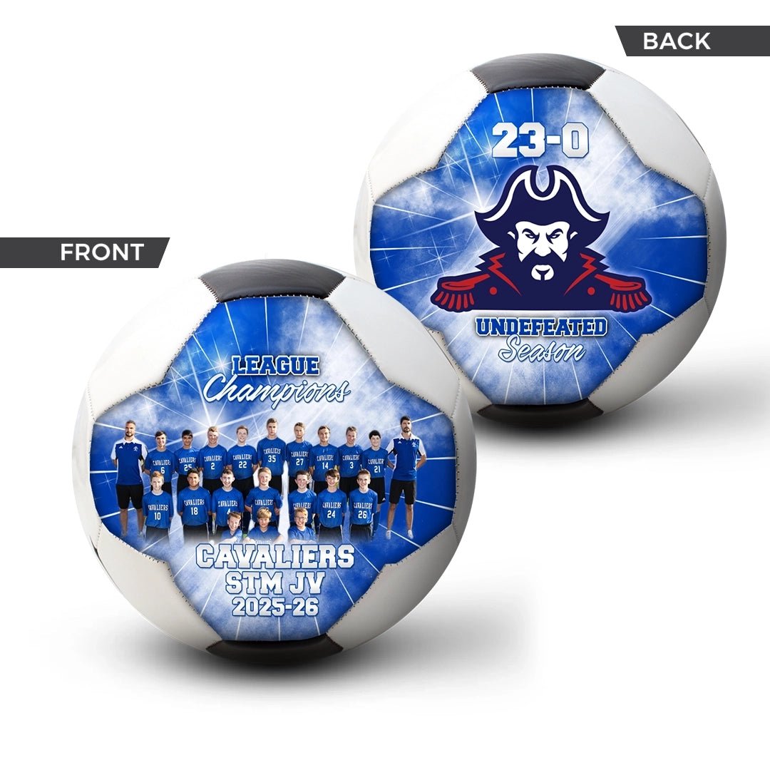Custom size 3 team soccer ball - 2 Panel - Thunderstorm