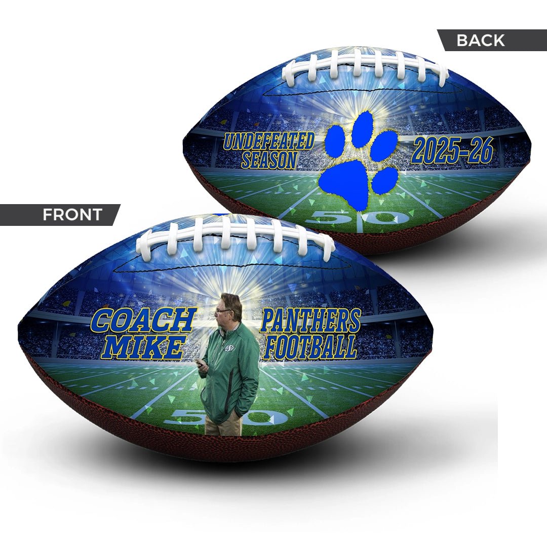 Custom coach gift football - 2 Panel - Thunderstorm