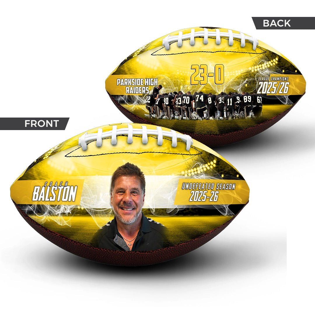 Custom coach gift football - 2 Panel - Touchdown