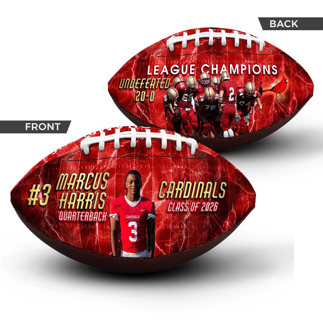Custom senior night football - 2 Panel - Earthquake