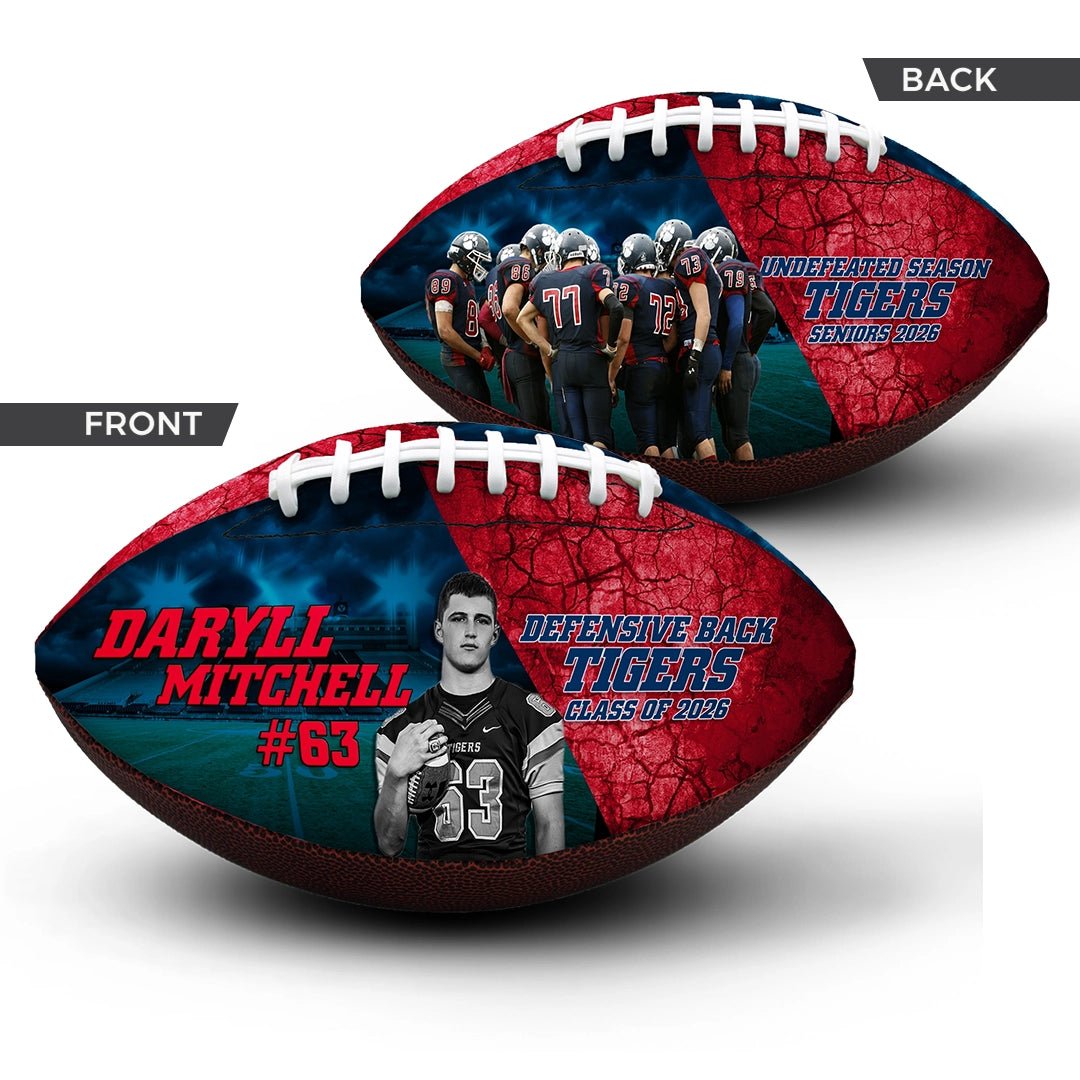 Custom 9-inch senior football - 2 Panel - Stadium