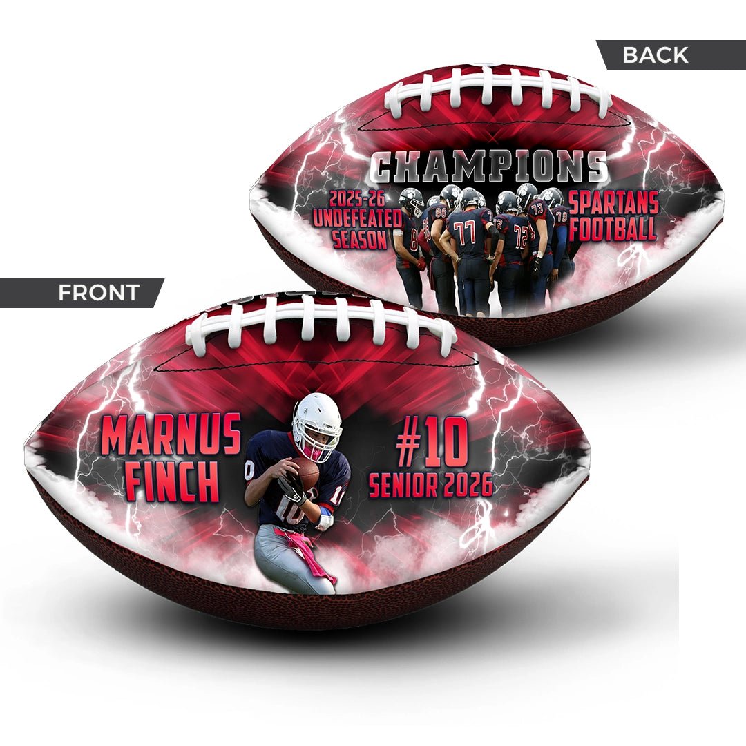Custom 9-inch senior football - 2 Panel - Wildcat