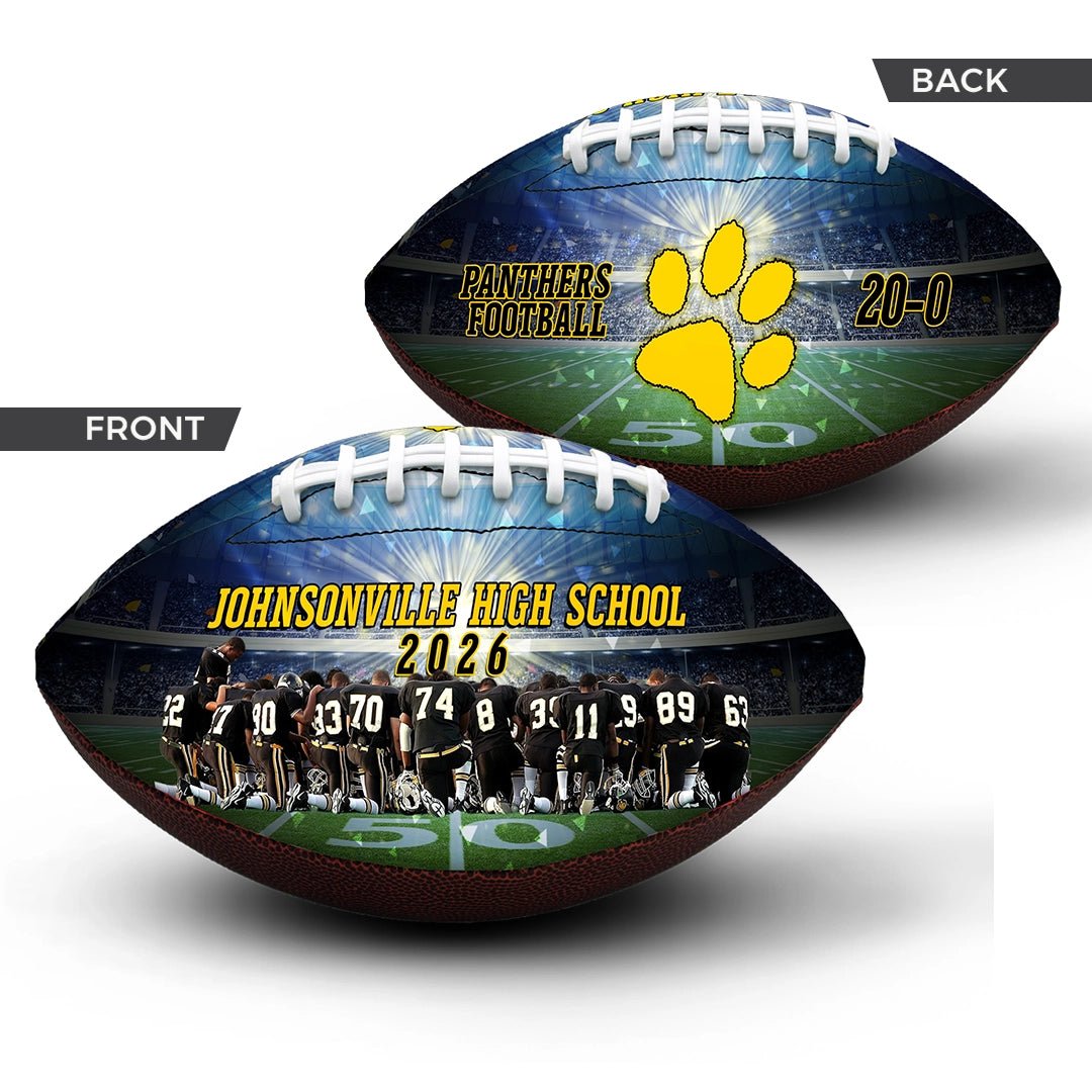 Custom 9-inch team football - 2 Panel - Thunderstorm