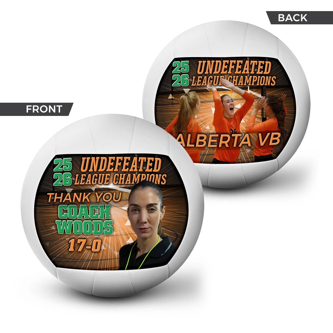 Custom coach gift volleyball - 2 Panel - Earthquake