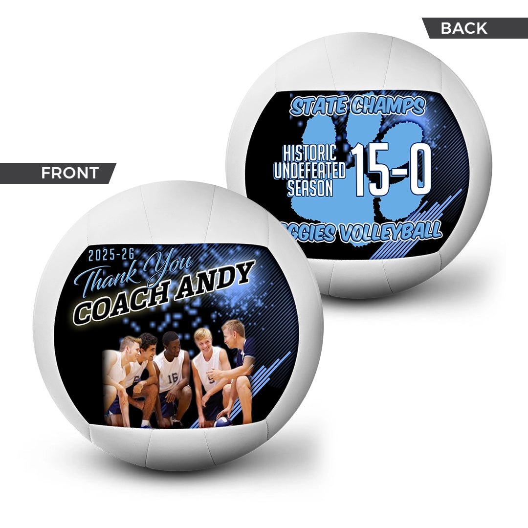 Custom coach gift volleyball - 2 Panel - Playmaker