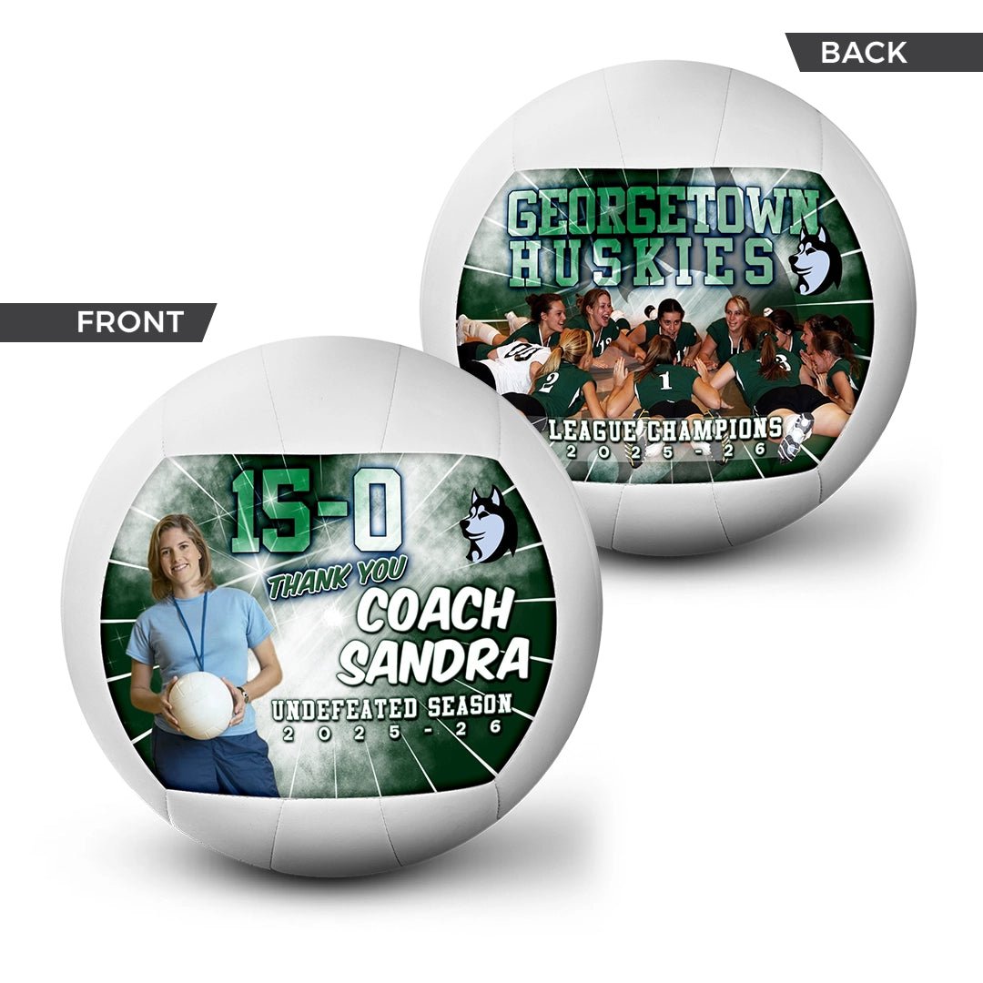 Custom coach gift volleyball - 2 Panel - Thunderstorm