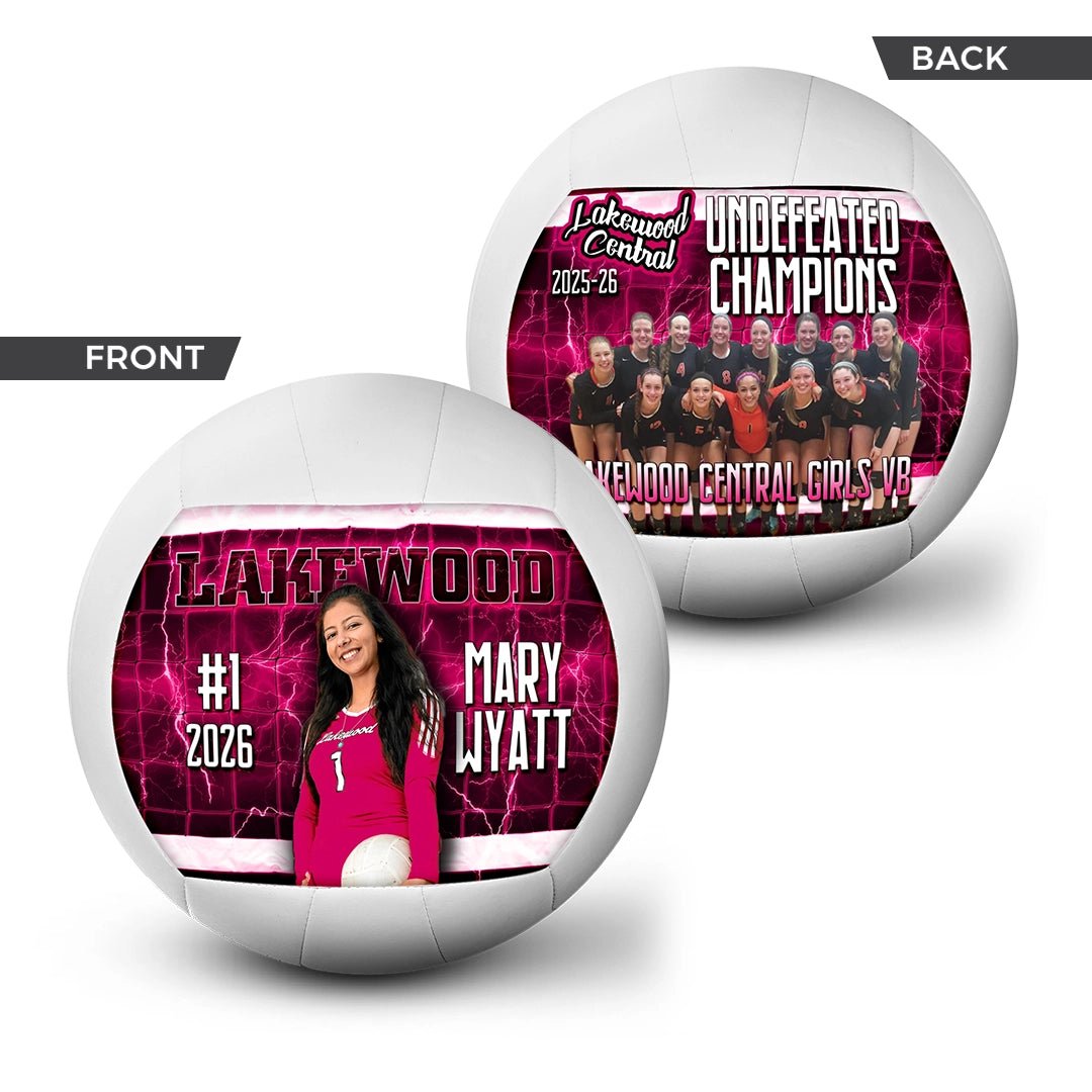 Custom player gift volleyball - 2 Panel - Thunderstorm